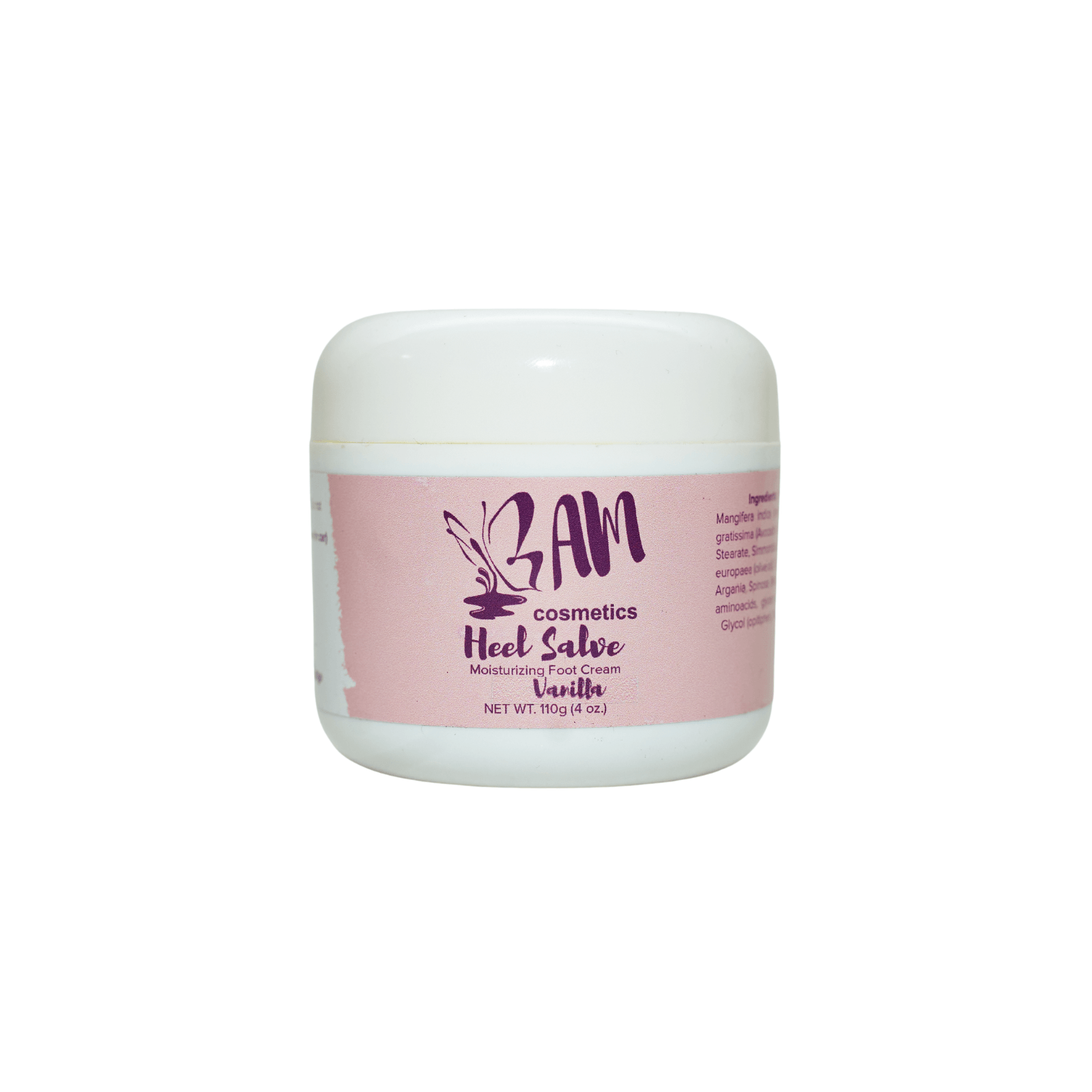 Heel Salve (Vanilla) (4oz) - BAM Cosmetics Store Natural skincare products, body butters, organic body butters, moisturizing body butters, best natural body butters for dry skin, fragrance free body creams, vegan body cream, luxury skincare, Shea butter skin benefits, body butters for glowing skin, body butters for winter skin, chemical-free body butters, paraben-free body butters, affordable natural skincare, luxury body butters and lotions, All-natural beauty products, cracked heel remedy