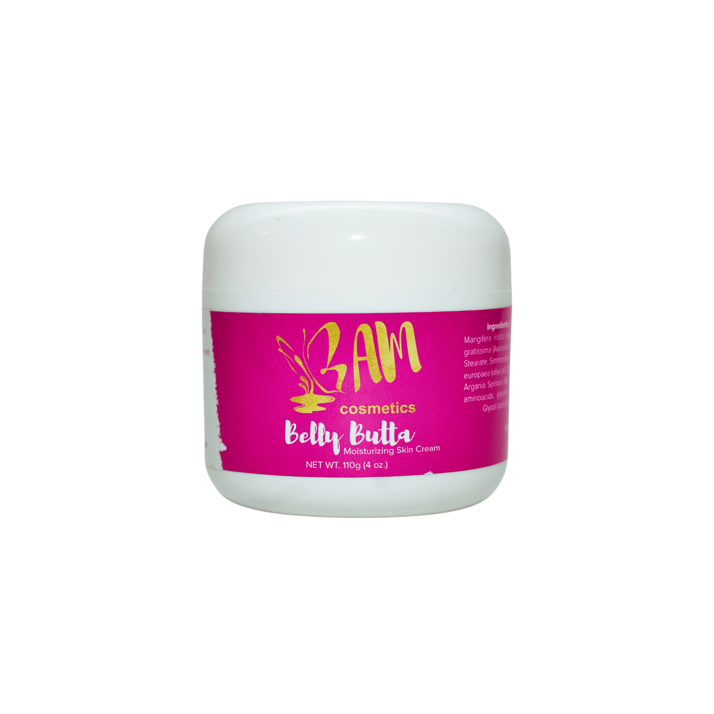 Belly Butta Moisturizing Skin Cream (4oz) - BAM Cosmetics Store Natural skincare products, body butters, organic body butters, moisturizing body butters, best natural body butters for dry skin, fragrance free body creams, vegan body cream, luxury skincare, Shea butter skin benefits, body butters for glowing skin, body butters for winter skin, chemical-free body butters, paraben-free body butters