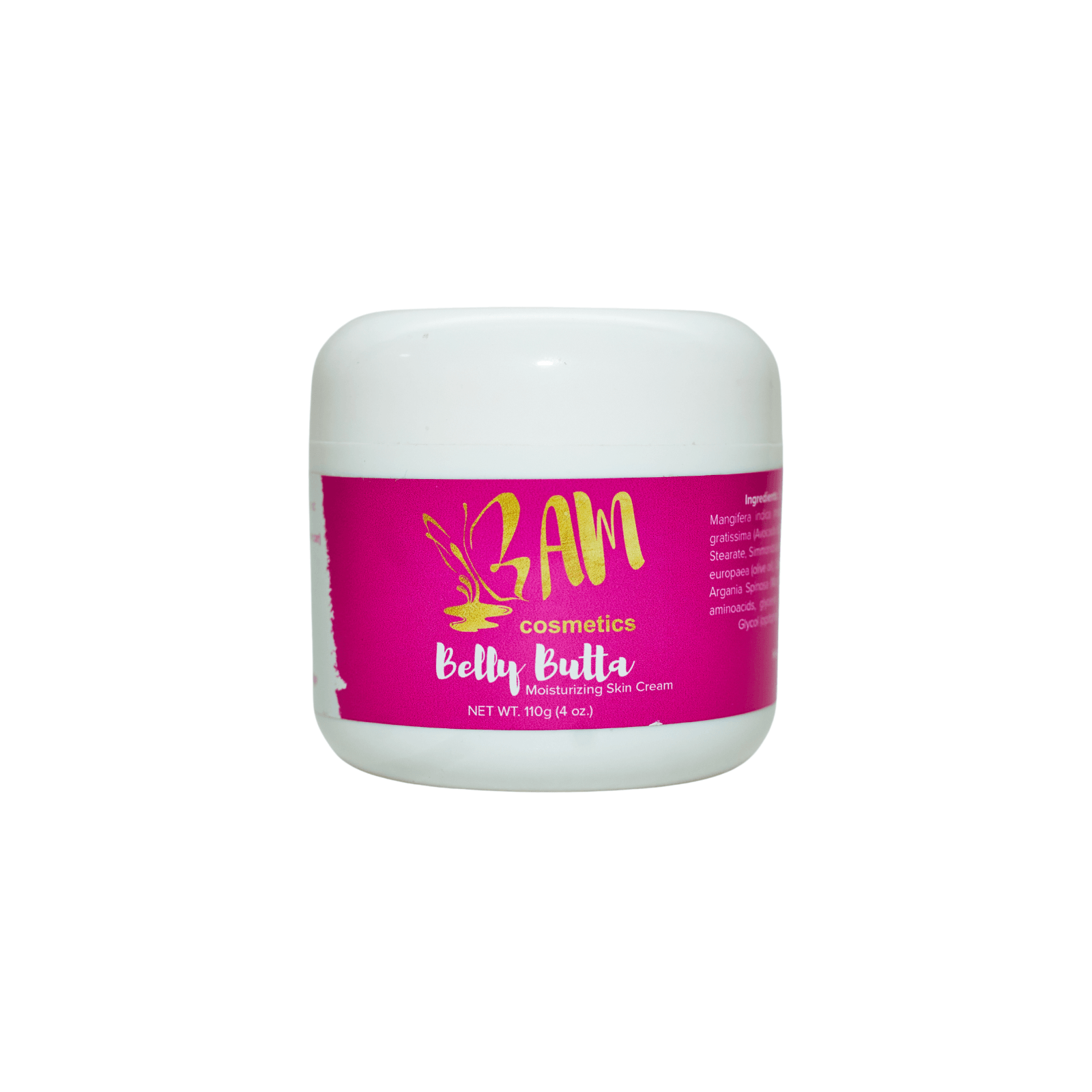 Belly Butta Moisturizing Skin Cream (4oz) - BAM Cosmetics Store Natural skincare products, body butters, organic body butters, moisturizing body butters, best natural body butters for dry skin, fragrance free body creams, vegan body cream, luxury skincare, Shea butter skin benefits, body butters for glowing skin, body butters for winter skin, chemical-free body butters, paraben-free body butters